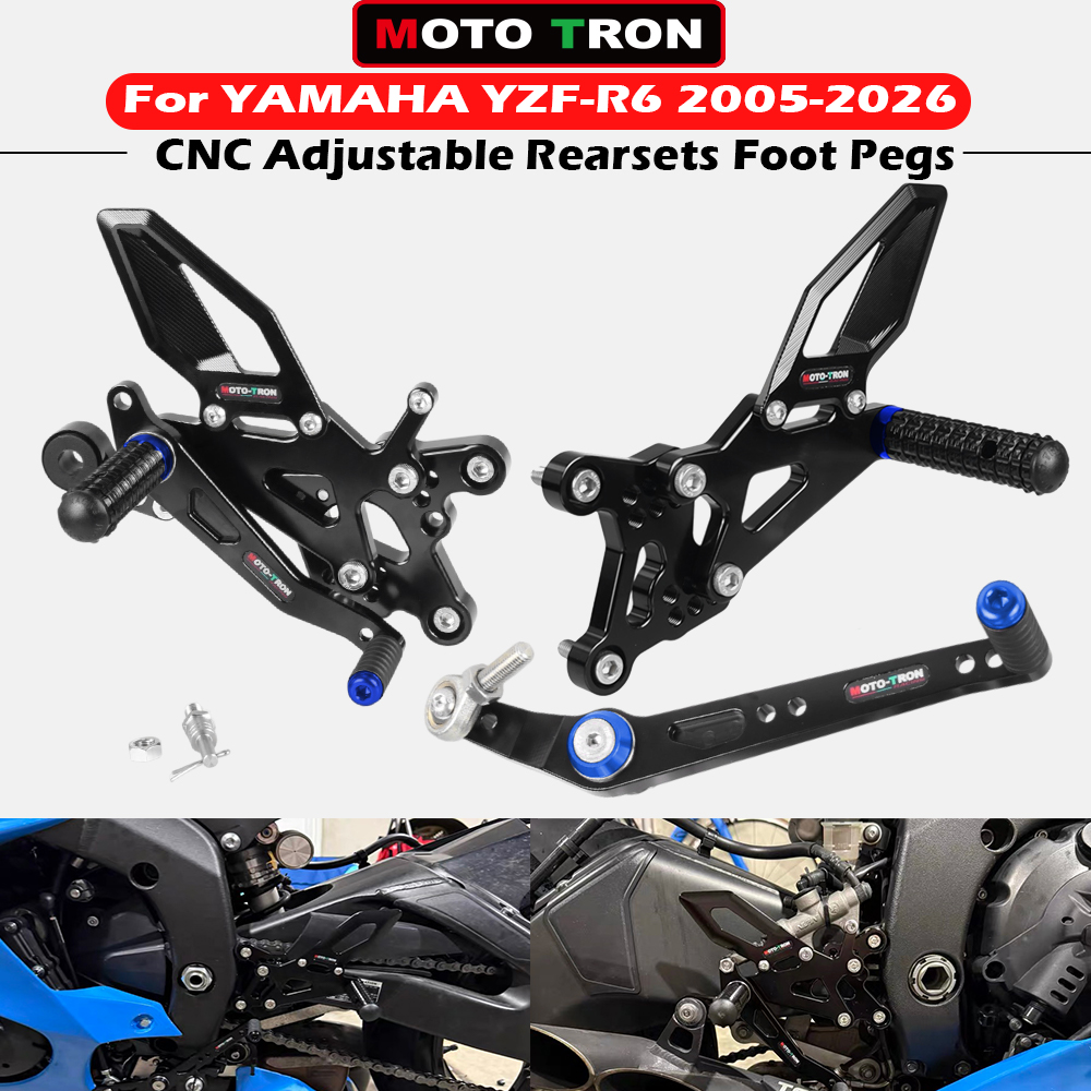 Motorcycle Gear Lever Extender - ヤマハ YZF-R6 R6 2005-2026用 バイク CNC調整式リアセット