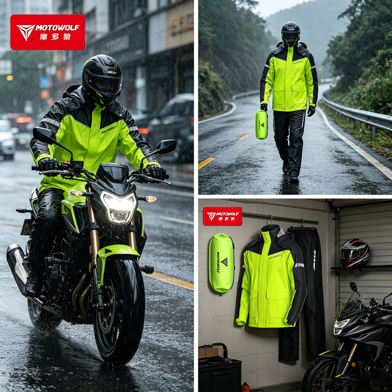 MOTOWOLF バイク用レインコートアクセサリー 防水レイ - Motorcycle Gear Mens のレビューと価格