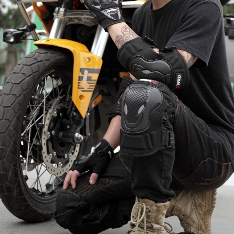 4個入りバイク用膝肘プロテクターセット 通気性のある耐衝撃保 - Motorcycle Gear For Woman のレビューと価格