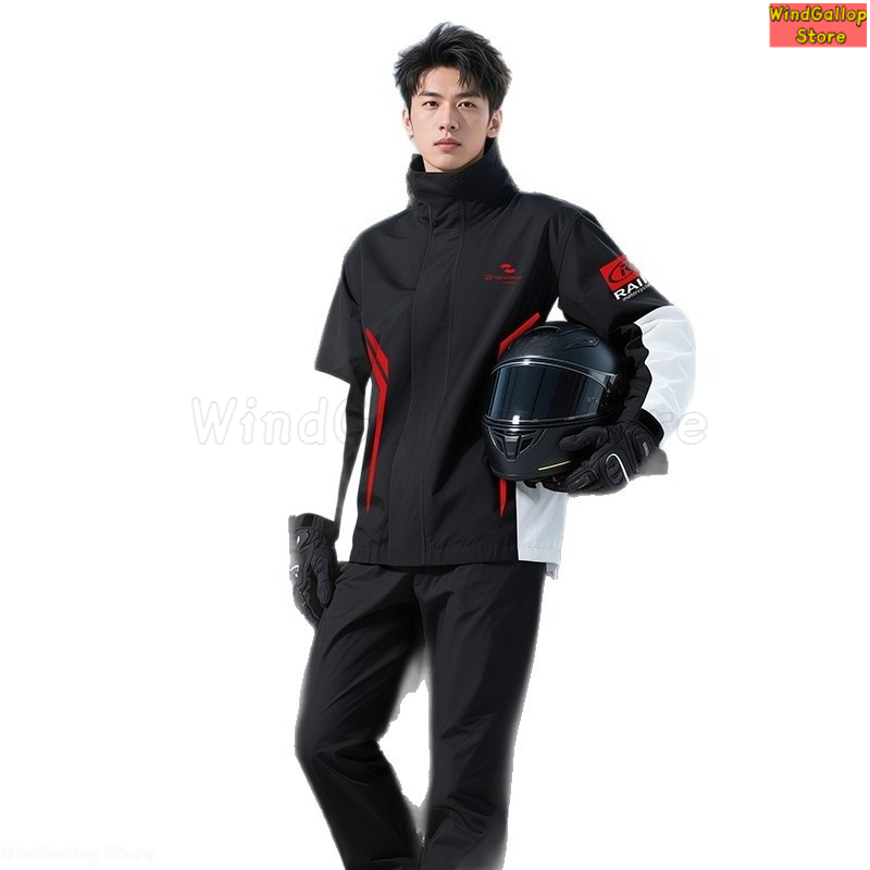 バイク用レインスーツ上下セット　雨天対応レインコート　レイン - Motorcycle Gear Mens のレビューと価格